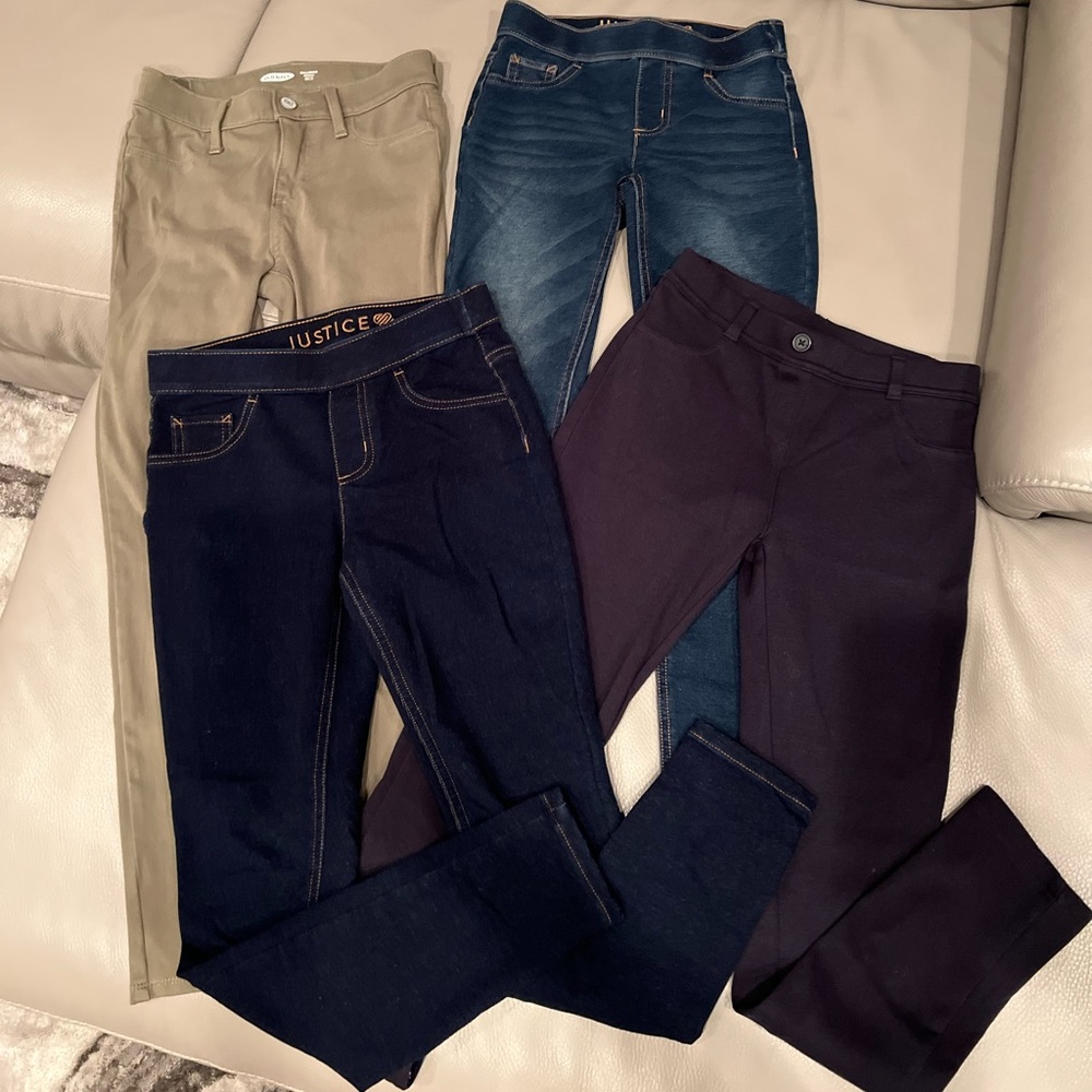 Bundle of girls 4 pairs of jeggings sz 12